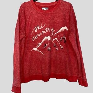 Sonoma ski country cozy fleece crewneck